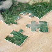 シベリアンハスキーの小犬のパズル ジグソーパズル (側面)