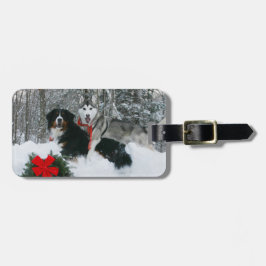 シベリアンハスキーのBerneses山犬の荷物のラベル ラゲッジタグ