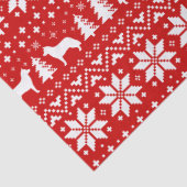 シベリアンハスキーはクリスマスパターンのシルエットを描きます 薄葉紙 (詳細)