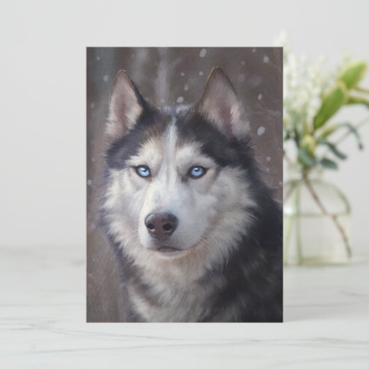 シベリアンハスキーアート シーズンカード (スタンド正面)