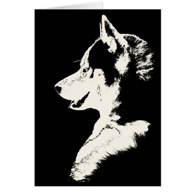 シベリアンハスキーカード/アラスカンマラミュートカード (正面)