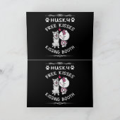 シベリアンハスキーサンタクリスマスツリーライトクリスマス シーズンカード (内部)