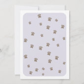 シベリアンハスキー犬のベビーシャワー 招待状 (裏面)