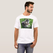 シベリアンハスキー犬の人のTシャツ Tシャツ (正面フル)