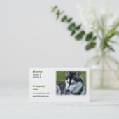 シベリアンハスキー犬の名刺 名刺 (スタンド正面)