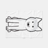 シベリアンハスキー犬の漫画 フリースブランケット (正面(横))