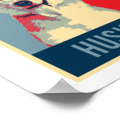 シベリアンハスキー犬の肖像ポップアート ポスター (角)