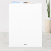 シベリアンハスキー犬の雪のクリスマス犬小屋 カード (裏面)