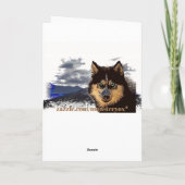 シベリアンハスキー グリーティングカード (裏面)