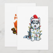 シベリアンハスキー サンタ クリスマスツリー ライト クリスマス (正面/裏面)