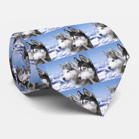 シベリアンハスキー ネクタイ (ロール)