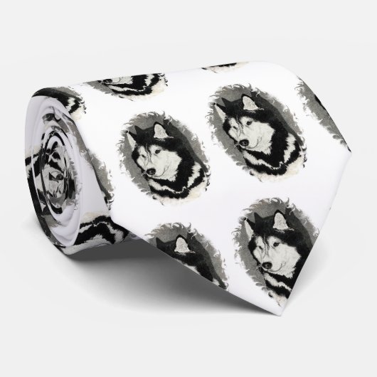 シベリアンハスキー ネクタイ (ロール)