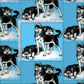 シベリアンハスキー ファブリック (タイル)