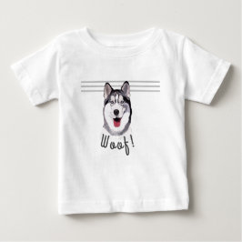シベリアンハスキー ベビーTシャツにメッセージを入れよう ベビーTシャツ