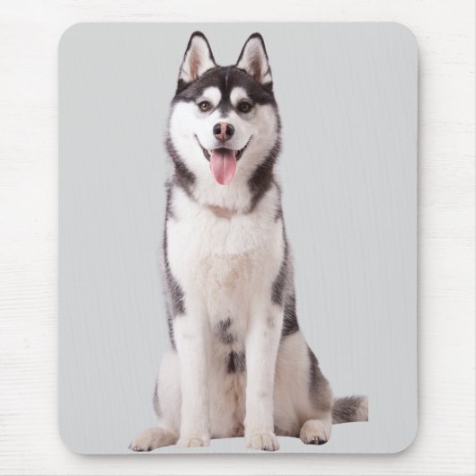シベリアンハスキー 犬 マウスパッド (正面)