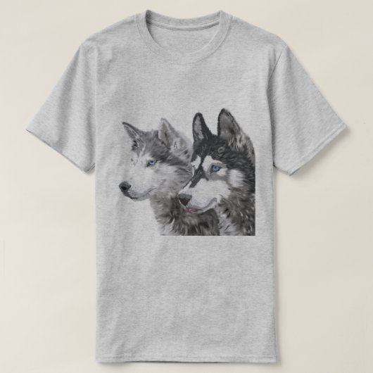 シベリアンハスキー Tシャツ (デザイン正面)