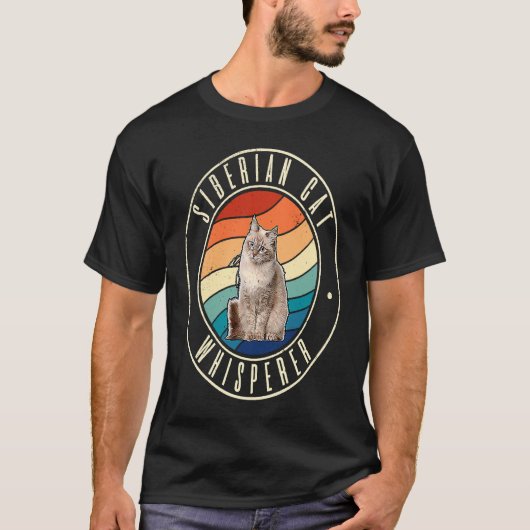シベリアン+キャット+ウィスパラー Tシャツ (正面)