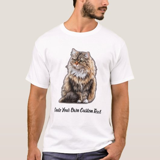 シベリアン+キャット+オリジナル+カスタム+テキスト Tシャツ (正面)