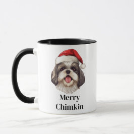 シベリアン・シーツー サンタ帽子 クリスマス 犬 マグカップ