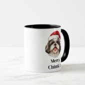 シベリアン・シーツー サンタ帽子 クリスマス 犬 マグカップ (正面右)
