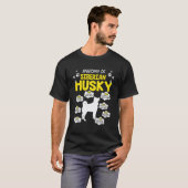 シベリアン・ハスキーの体の構造 Tシャツ (正面フル)