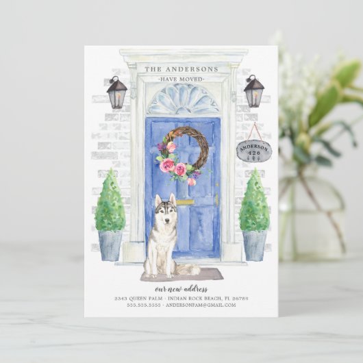 シベリアン·ハスキーの玄関ドア移動発表 招待状 (スタンド正面)