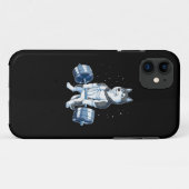 シベリアン・ハスキー重量挙おもしろい上、無責任者 Case-Mate iPhoneケース (裏面(横))