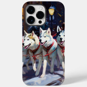 シベリアン・ハスキー クリスマス フェスティブシーズン Case-Mate iPhone 14 PRO MAXケース
