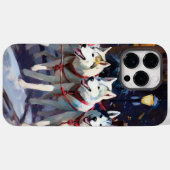 シベリアン・ハスキー クリスマス フェスティブシーズン Case-Mate iPhoneケース (裏面 (横))