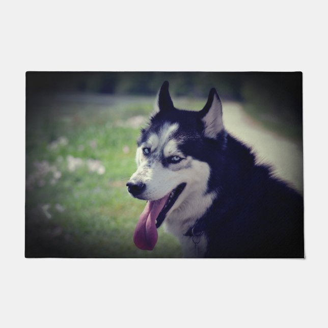 シベリアン·ハスキー ドアマット (正面)