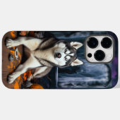 シベリアン・ハスキー・パンプキン・ハロウィン・ホラー Case-Mate iPhoneケース (裏面 (横))