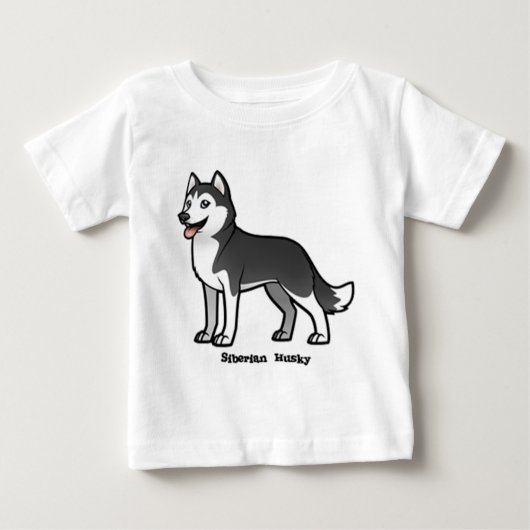 シベリアン・ハスキー ベビーTシャツ (正面)