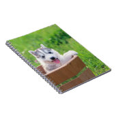 シベリアン·ハスキー·ワンちゃんポット ノートブック (右側)