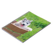 シベリアン·ハスキー·ワンちゃんポット ノートブック (左側)