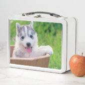 シベリアン·ハスキー·ワンちゃんポット メタルランチボックス (インサイチュ)