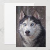 シベリアン・ハスキー 招待状 (正面/裏面)