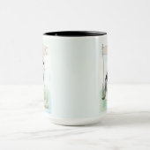 シベリアン・ハスキー 水彩カスタム オーダー マグカップ (中央)