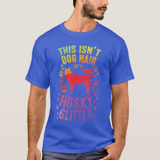 シベリアン・ハスキー 犬 オオカミ 面白い ハスキー 犬の毛 女子 Tシャツ