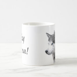 シベリアン・ハスキー 犬 , ハスキー・ママ コーヒーマグカップ