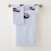 シベリアン·ハスキー(銀と白)絵画の犬芸術 バスタオルセット (インサイチュ)