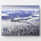 シベリア上空のツポレフ(Туполев) Tu-104 フォトプラーク (正面)