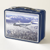 シベリア上空のツポレフ(Туполев) Tu-104 メタルランチボックス (裏面)