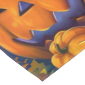 シベリア不気味ハスキー犬ハロウィンウィッチカボチャ テーブルクロス (アングル)