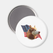 シベリア国旗（赤） マグネット (正面/裏面)