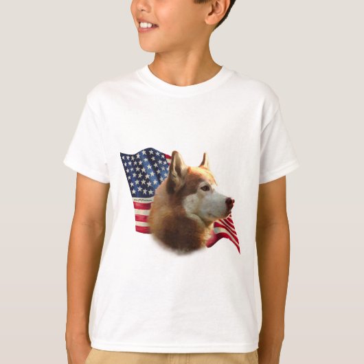 シベリア国旗(赤) Tシャツ (正面)