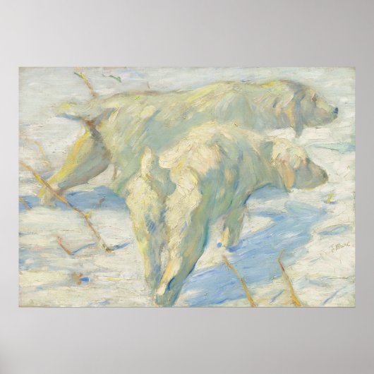 シベリア犬 – フランツ・マルク,ドイツファインアートポスター ポスター (正面)