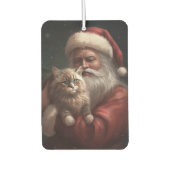 シベリア猫とサンタクロースフェスティバルクリスマス カーエアーフレッシュナー (正面)