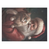 シベリア猫とサンタクロースフェスティバルクリスマス テーブルクロス (正面(横))