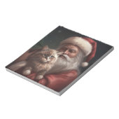 シベリア猫とサンタクロースフェスティバルクリスマス ノートパッド (回転)