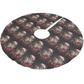 シベリア猫とサンタクロースフェスティバルクリスマス ブラッシュドポリエステルツリースカート (アングル)